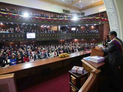 El presidente Nicolás Maduro en su informe anual a la nación