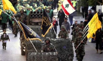 Fuerzas del Movimiento de Resistencia Islámica de El Líbano (Hezbolá) durante un desfile