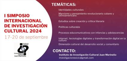 Cartel del  Simposio Internacional de Investigación Cultural