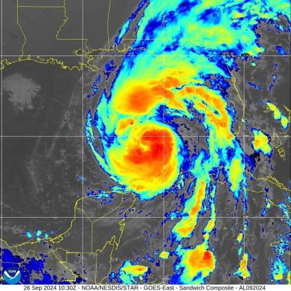 Helene se fortalece sobre el Golfo de México