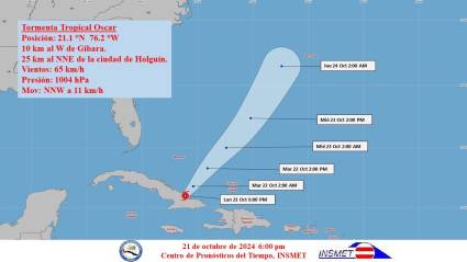 tormenta tropical Oscar en el oriente de Cuba