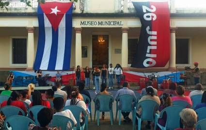 Desde Isla de la Juventud, voces, cantos y  danza para condenar el bloqueo de EE.UU. a Cuba