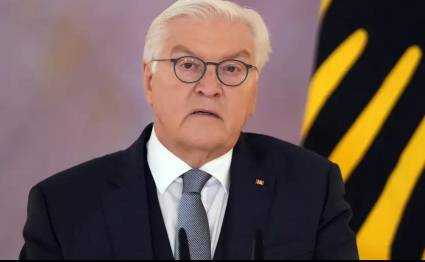 Frank-Walter Steinmeier, durante el anuncio de la disolución del Parlamento