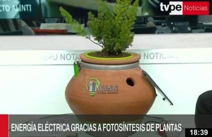 Inventor peruano logra energía eléctrica con fotosíntesis de las plantas