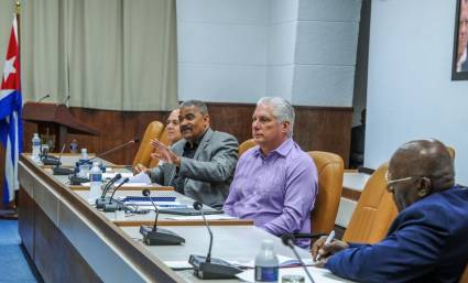 El presidente de la República, Miguel Díaz-Canel Bermúdez