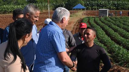 Presidente cubano en su recorrido por municipios de Granma