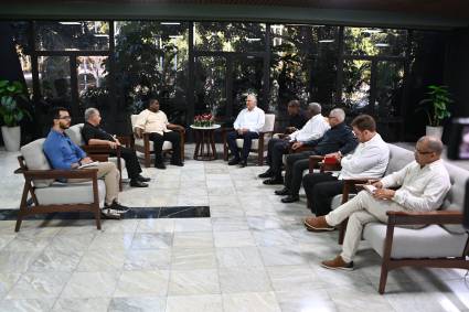 El Presidente cubano, Miguel Díaz-Canel Bermúdez, sostuvo un encuentro con Martin Chungong, secretario general de la Unión Interparlamentaria