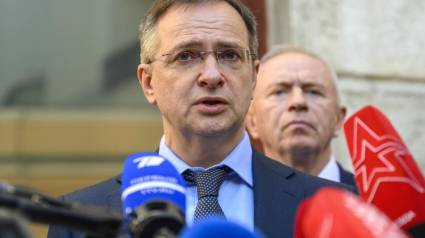 El líder de la delegación rusa, Vladímir Medinski