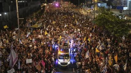 Protestas en Israel contra ofensiva en Gaza