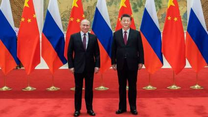 El mandatario de Rusia, Vladimir Putin, y su homólogo de China, Xi Jinping