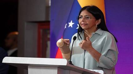 Delcy Rodríguez, vicepresidenta de Venezuela.