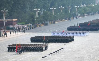 Acto central y desfile militar con motivo del aniversario 80 de la victoria en la Guerra de Resistencia del pueblo chino contra la agresión japonesa y la lucha antifascista mundial