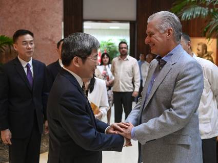Miguel Díaz-Canel Bermúdez y el compañero Li Zongyuan