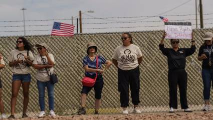 Protestas en Fort Bliss