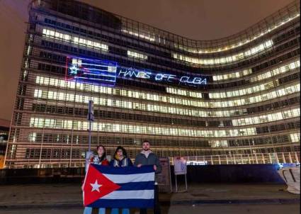 Solidaridad con Cuba en Bruselas