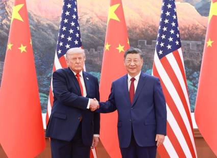 El presidente chino, Xi Jinping, y su homólogo estadounidense Donald Trump.