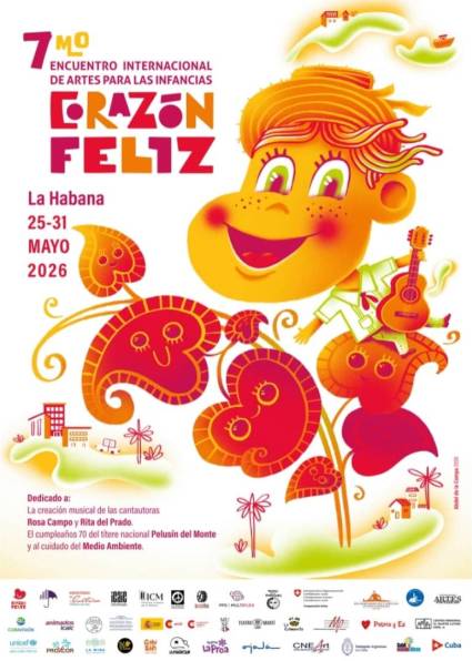 Este evento combinará música, cine, danza, artes visuales y literatura, además del espacio teórico Pensar la infancia con el corazón, los encuentros interactivos Corazón de taller y la sesión de lectura en el Museo Casa Natal José Martí.