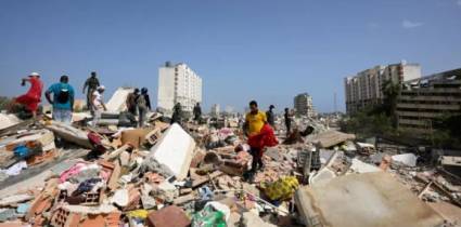 La destrucción provocada por los terremotos es sobrecogedora.