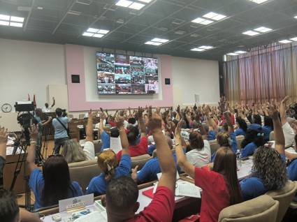 Sesiones finales del 22 Congreso de la CTC. Fue por videoconferencia