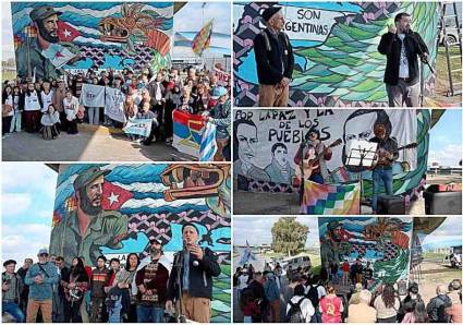 Mural dedicado a Fidel Castro en Argentina