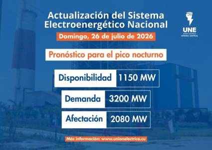 Afectaciones al servicio eléctrico este domingo