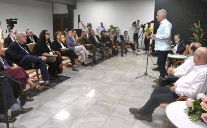 Sostiene Presidente Miguel Díaz-Canel Bermúdez encuentro con representantes del proyecto italiano Energía para la vida