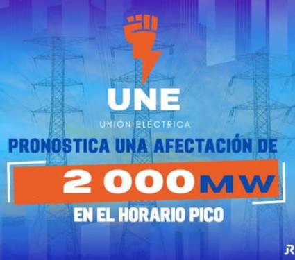 Incidencias del Sistema Electroenergético Nacional en la presente jornada, según reporte de la Unión Eléctrica de Cuba.