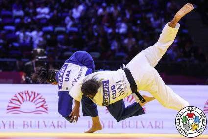 La santiaguera Benavides cayó por ippon en su primera salida.